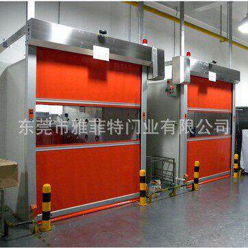 雅菲特快速门无尘车间保温卷帘门车库提升门风淋室PVC感应升降门
