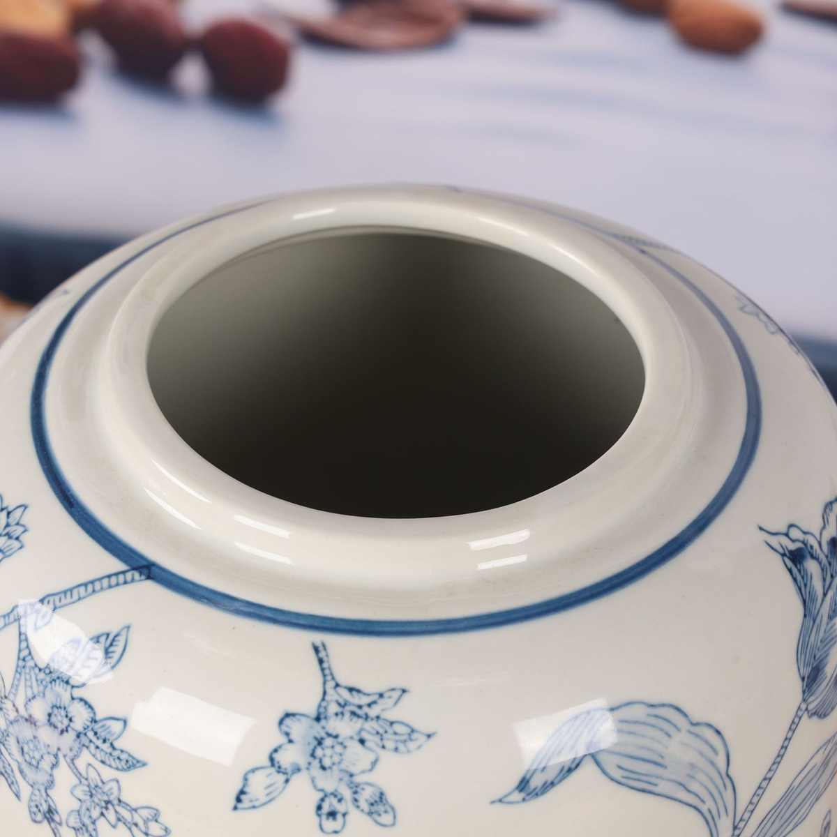 景德镇青花瓷花瓶陶瓷中式桌面摆件插花可水培花器工艺品花瓶摆件