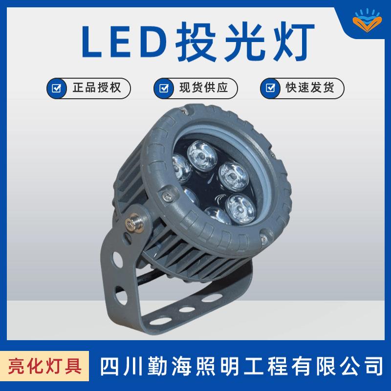 厂家LED户外工程AC220插地瓦楞投泛光灯5W6W窄光束防水保三年超亮