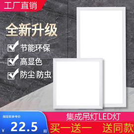 led平板灯300*300*600集成吊顶，嵌入式阳台厨房卫生间铝扣板方形灯