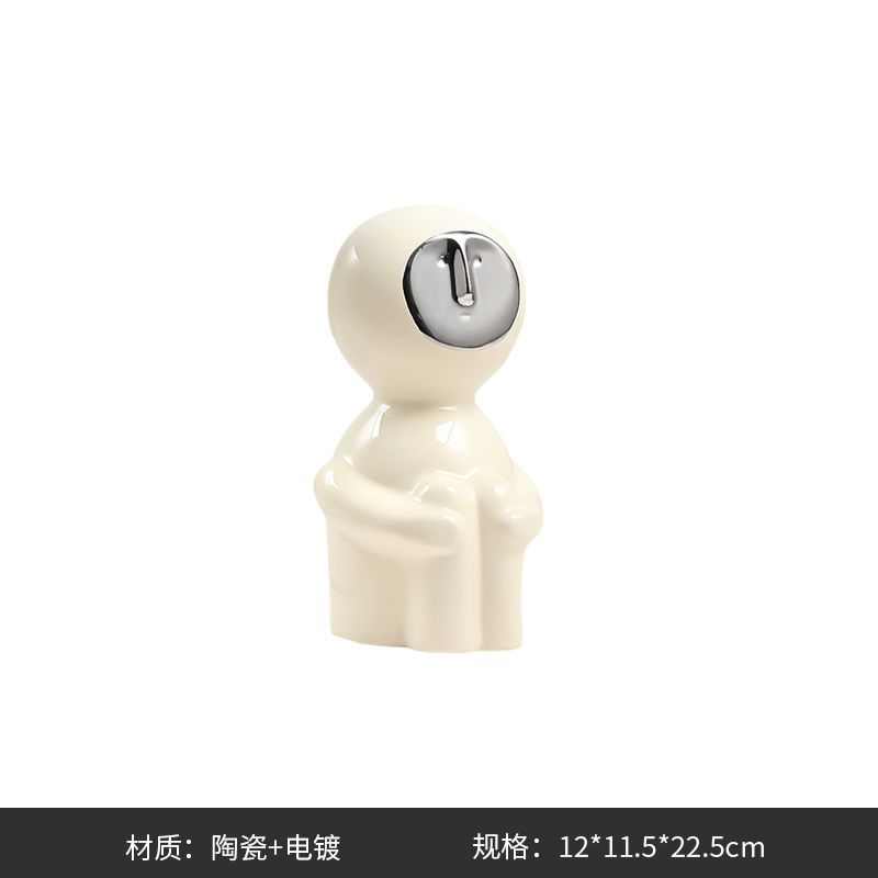 桌面眺望现代趣味电视柜摆件装饰品房奶油风儿童抽象人样板间陶瓷