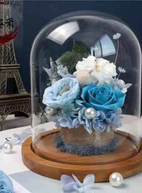 透明有机玻璃佛像圆形防尘圆罩核桃人偶工艺品摆件展示罩子