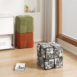 小凳子VBN家用换鞋凳入户穿板鞋凳沙发脚凳客厅坐口墩方门凳茶几