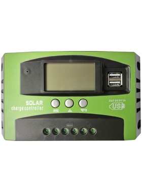 绿色光伏发电太阳能控制器12V24V60A100A液晶DC太阳能充放控制器