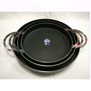 特大韩国春川铁板鸡炒鸡排铸铁锅平底锅炒肉铁锅炒肉盘年糕烤盘