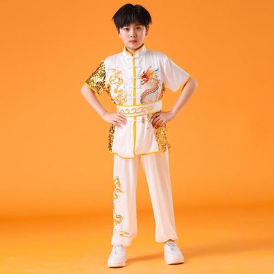正品训新款中国风儿童武术练服功服武馆练服武术比赛表服短袖男女