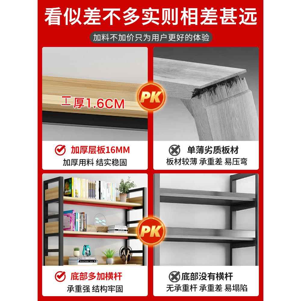 货架儿童储物架子铁艺多层书架柜置物批书木架落地收纳简用77524