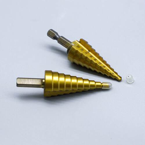新款直销4241宝塔钻头开孔器直槽螺槽钢板打孔扩孔阶梯钻六角柄三