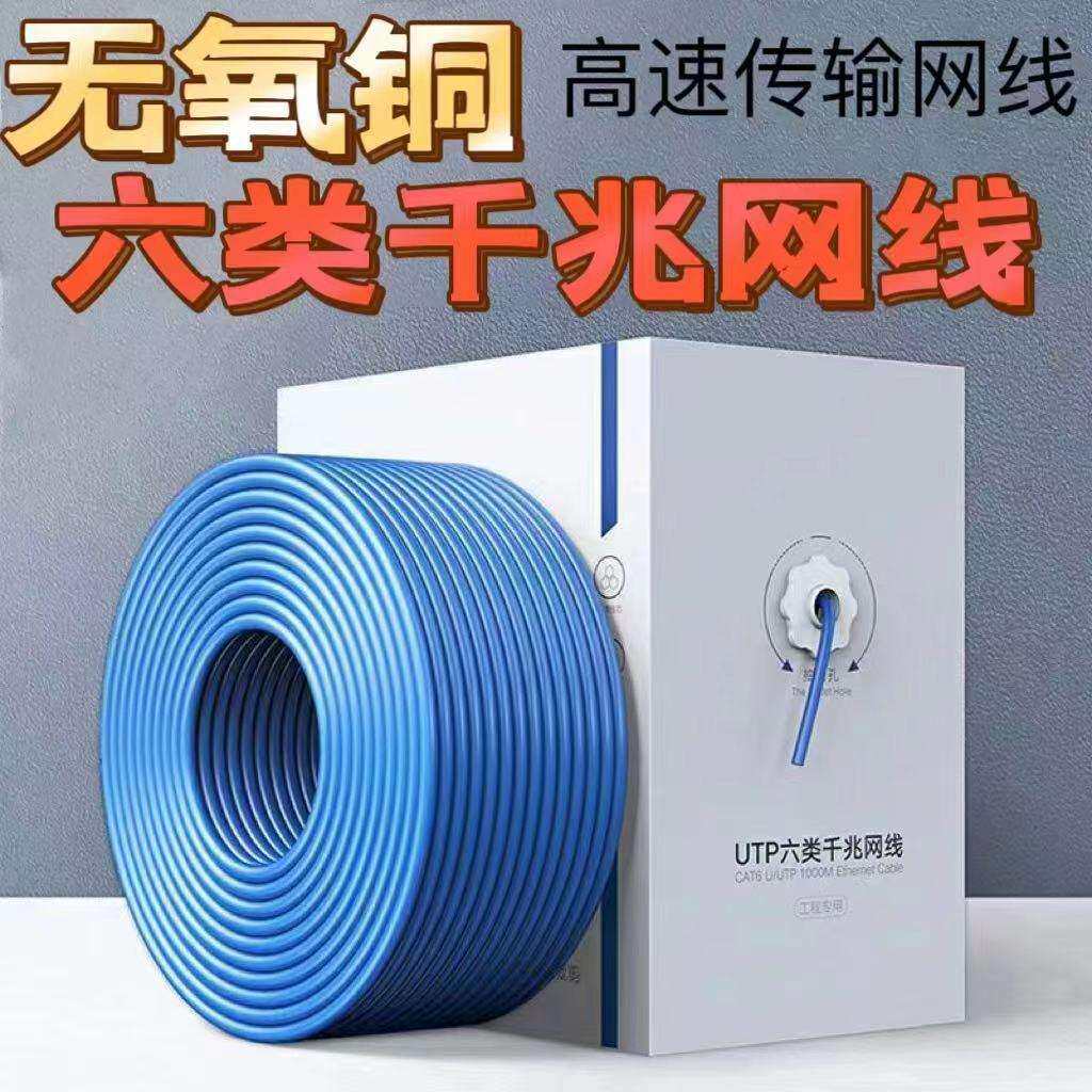 国标网线家用超五类超六类千兆整箱poe供电305米直销厂家一件工厂