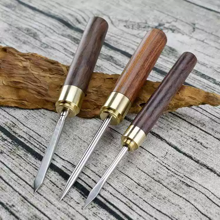 Tay cầm bằng gỗ Dao pha trà Pu'er, kim trà, dụng cụ gia đình, dao dùi, xẻng làm bánh trà bằng gạch vỡ, phụ kiện bộ trà đạo trà đen đặc biệt