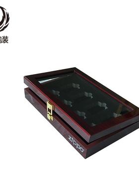 Zippo8位12位18位火机收纳盒高亮光红木纹打火机包装盒礼盒