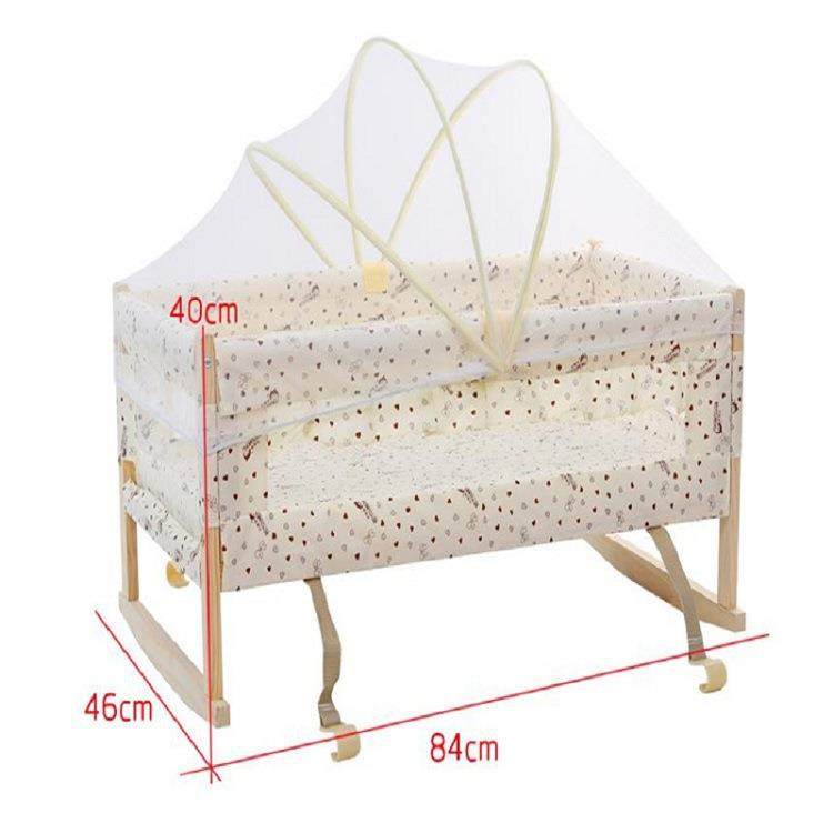 两用挂式实木无31590漆小摇篮生睡篮新生儿b新bbb摇儿篮床带蚊帐