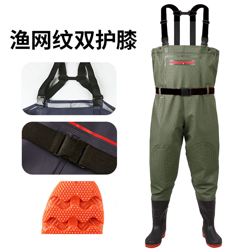 下半身加厚防水男女耐磨钓鱼服