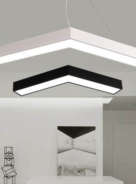 办公室简约创意v型箭头造型灯超市LED台球厅走廊过道装饰店铺吊灯
