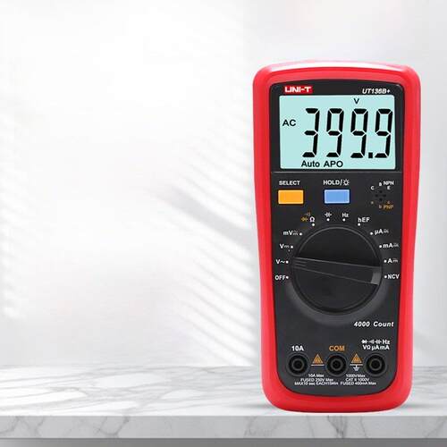 Unilide Ut136B+数字万用表多功能防烧高精度电容家用电工万用表