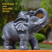 石象青石象石象吉祥象吸水象观门庭院门一对摆件石雕象