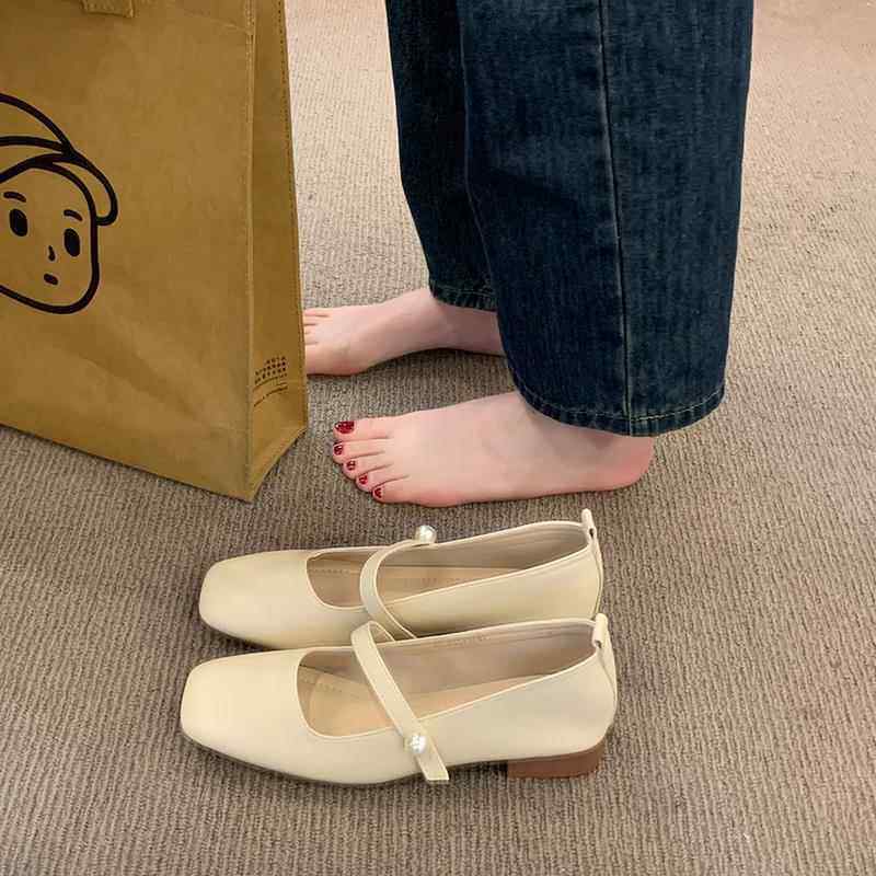 春季软底单鞋女平底鞋2026新款季温柔风晚晚鞋低跟方头法式0117z,女鞋,浅口单鞋,淘宝优惠券,粉丝福利购,淘宝优惠卷