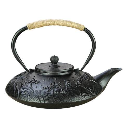 800ml铁茶壶带滤网中式煮水泡茶家用养生铸铁壶摆件饰品茶具