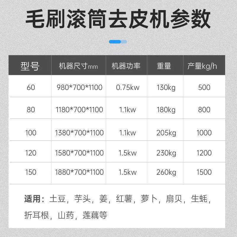 商用大型全自动多功能大姜去泥果蔬根茎类毛辊清洗机莲藕去皮清洗