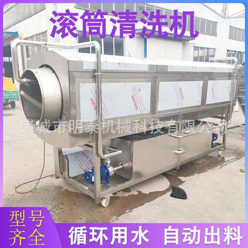 黄精茯苓麦冬滚筒清洗机蔬菜清洗去泥沙设备海鲜鱿鱼清洗去杂机