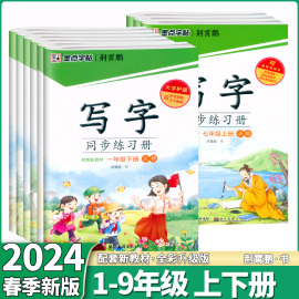 2024新版墨点字帖写字同步练习册一二三四五六七八九年级上册下册荆霄鹏字帖人教版部编版小学123456初中字帖钢笔硬笔楷书课文同步