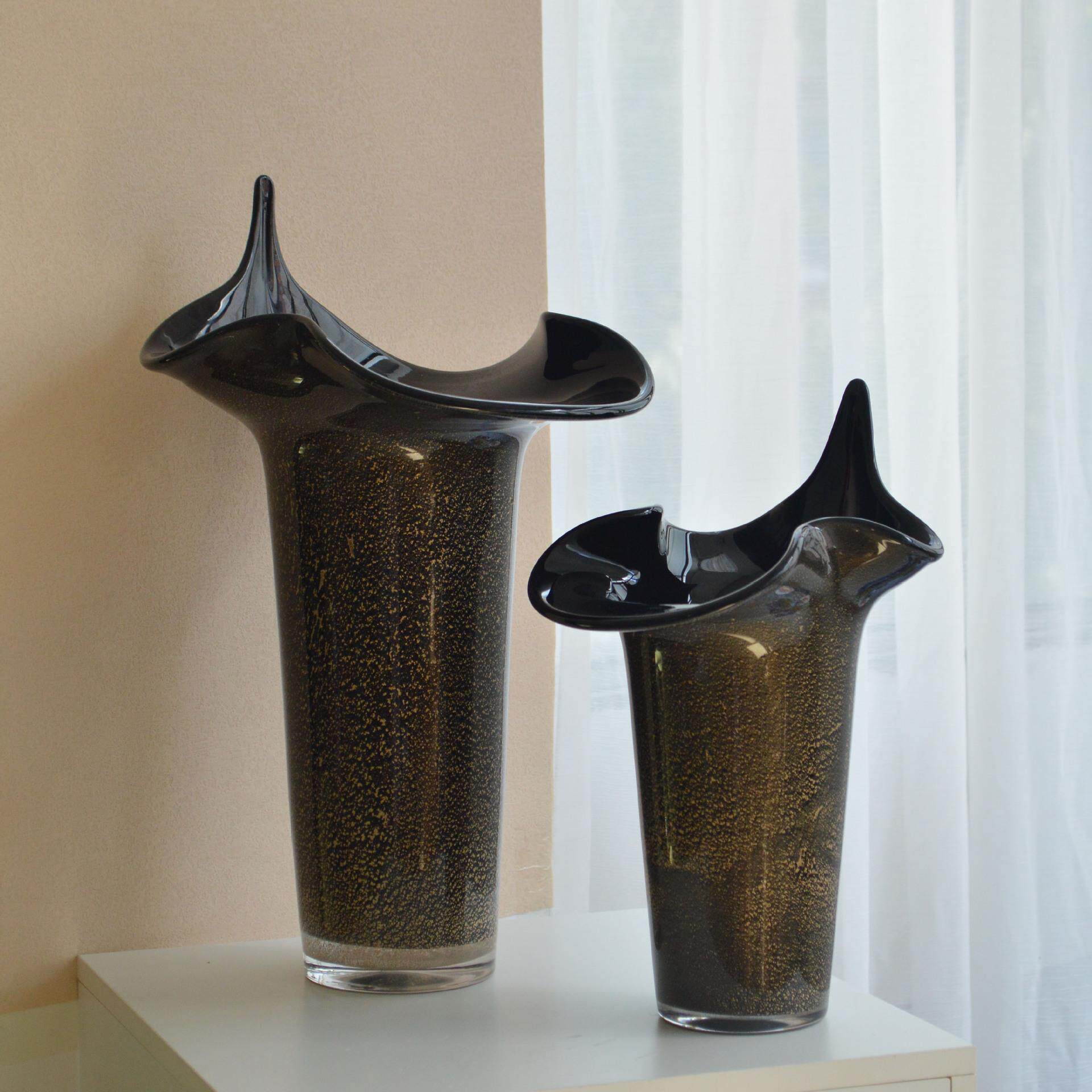 白色透明玻璃花瓶现代简约办公室客厅插花餐桌面装饰摆件水培花器