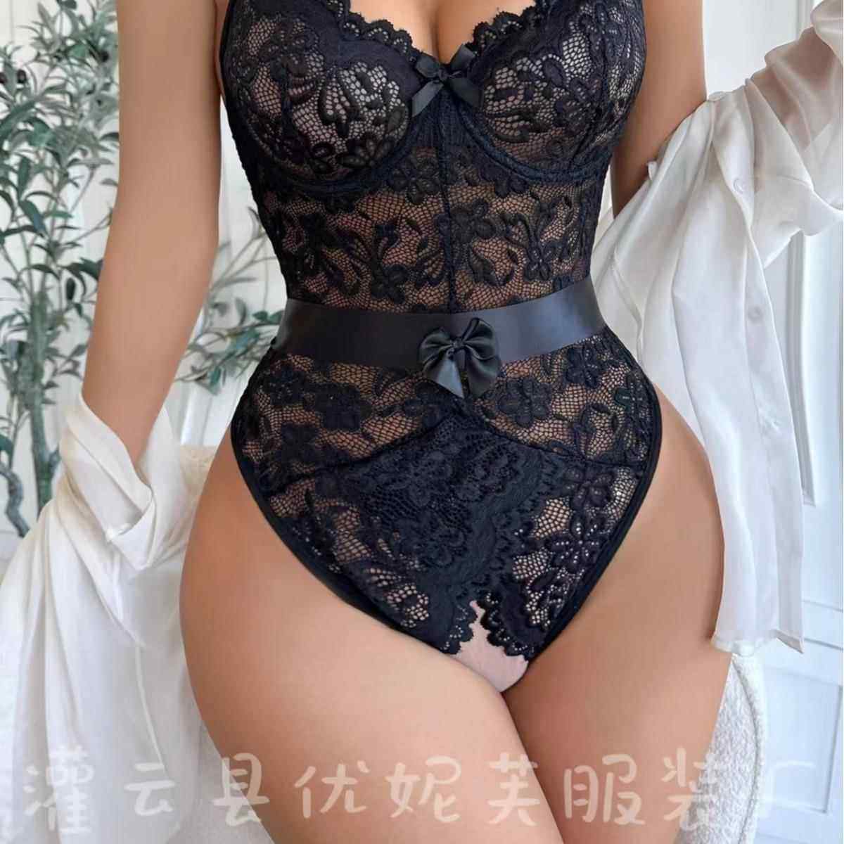 underwear erotic bowknot sexy underwear crotchless off take