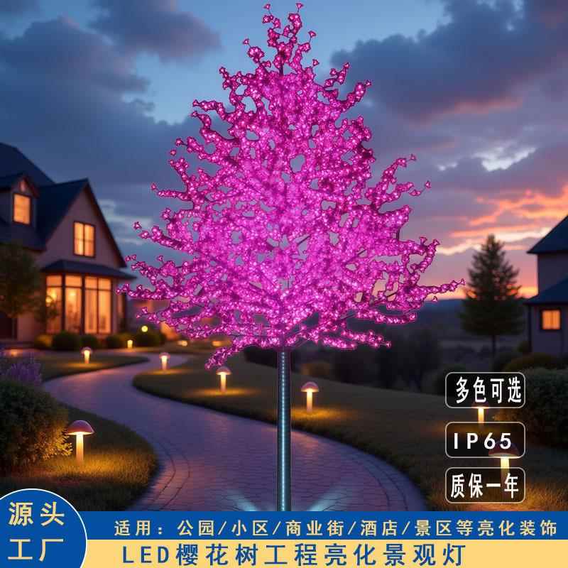 led樱花树灯发光树仿真景观树灯室外庭院树灯户外防水工程装饰灯