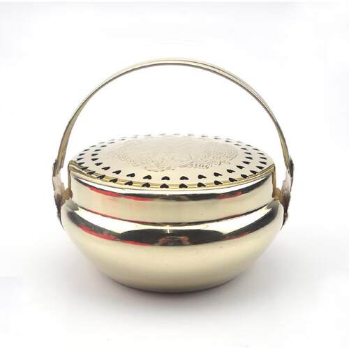 婚庆喜庆用品 加厚特大号旺盆 铜火铳 铜手炉脚炉怀炉铜火冲