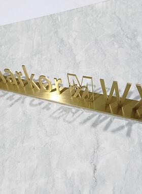 桌面金属logo立牌不锈钢广告牌摆件展示指示牌前台招牌3D立体字牌