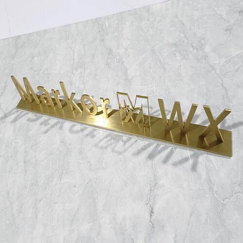 桌面金属logo立牌不锈钢广告牌摆件展示指示牌前台招牌3D立体字牌