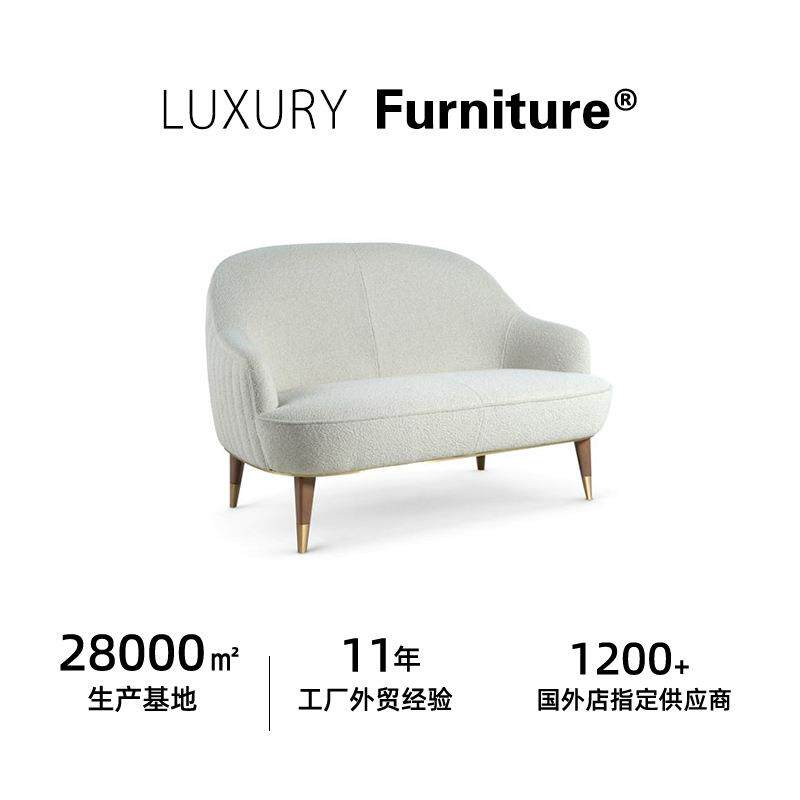 简约现代售楼部接待椅轻奢设计师休闲椅客厅单人椅布艺高档沙发椅