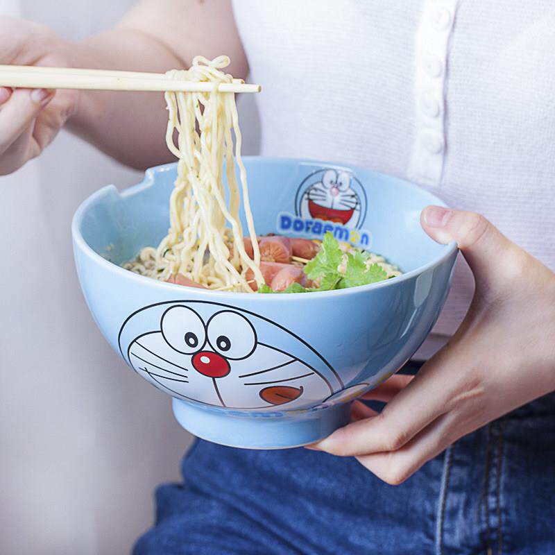 家用面 面碗个人专用吃饭碗卡通陶瓷碗可爱餐具创意个性泡面 面碗