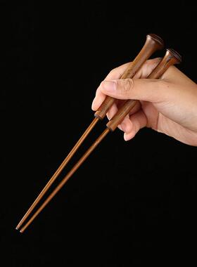 手工筇竹围炉煮茶具零配件茶夹茶勺茶针火钵碳夹橄榄碳火钳夹家用