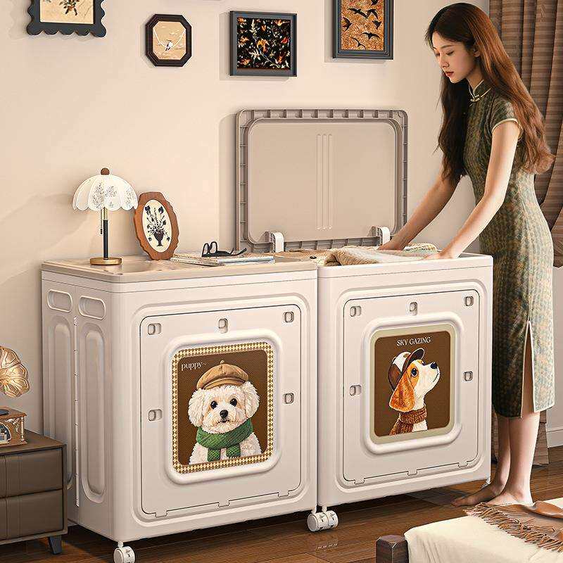 5014昕理猫衣服收箱大容量超大家具用翻盖玩筐折纳叠储物柜被子整