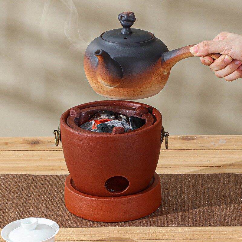 潮州红泥风炉仔炭炉围炉煮茶壶泡茶炭火耐高温明火炭炉电炭两用
