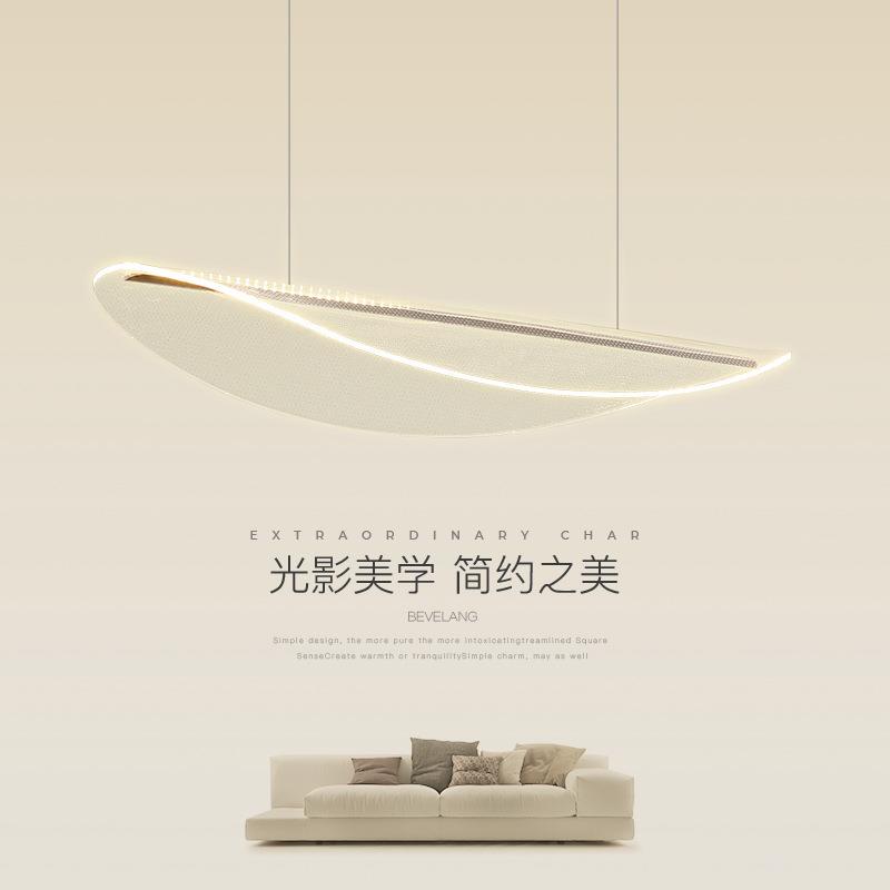 吊灯一字餐厅灯简约现代吧台灯北欧创意亚克力导光板餐桌灯具