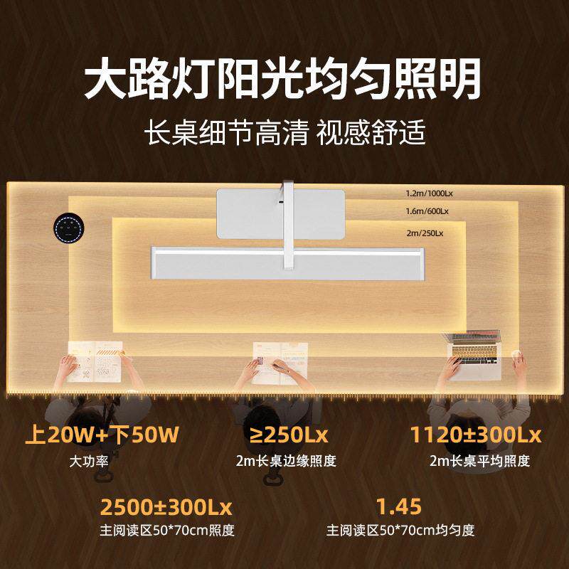 护眼大路灯学习学生宿舍阅读儿童书桌智能台灯R01-70W
