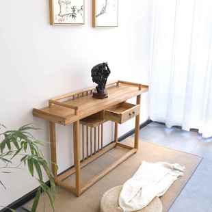 新中式 神台中堂供桌客简约翘头长条家案用CSP入 关实木玄厅中玄式