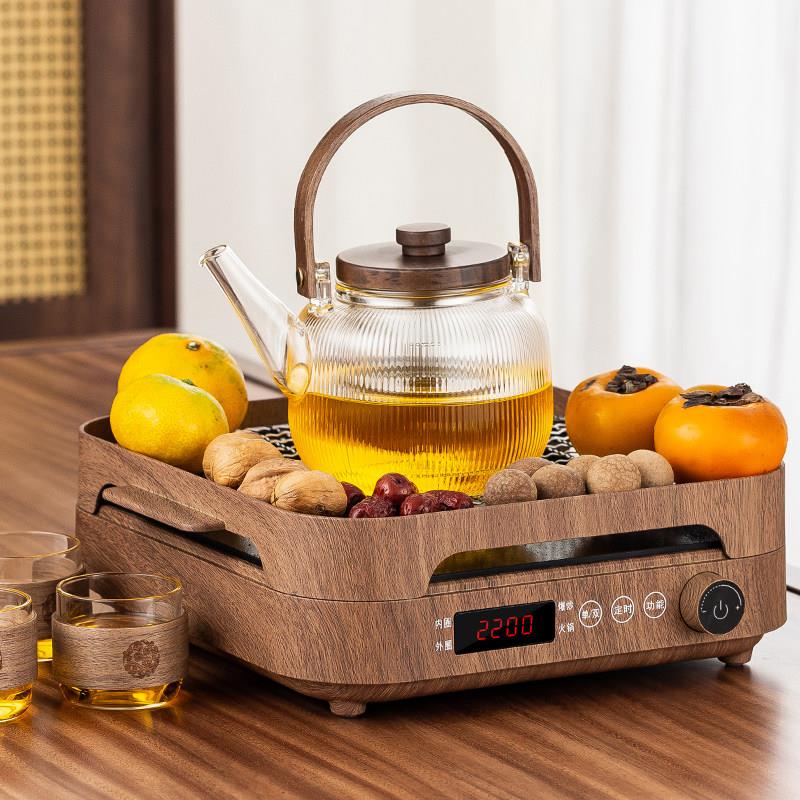新款围炉煮茶电炉器具冬天家用室内插电电陶炉煮茶炉茶壶网红套装