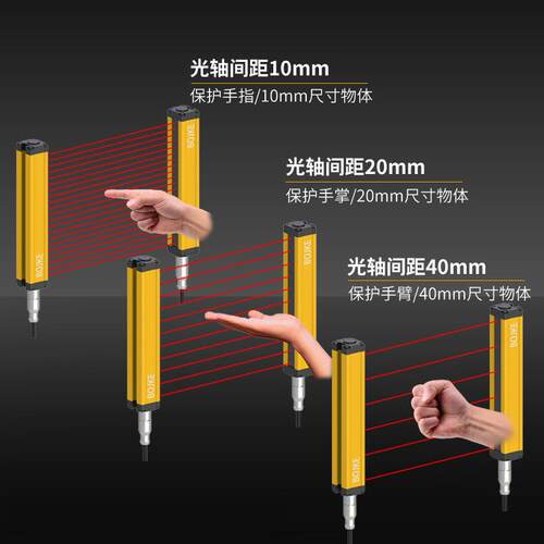 BOJKE/博亿精科 安全光幕光栅20mm间距 检测距离2.5米 NPN / PNP