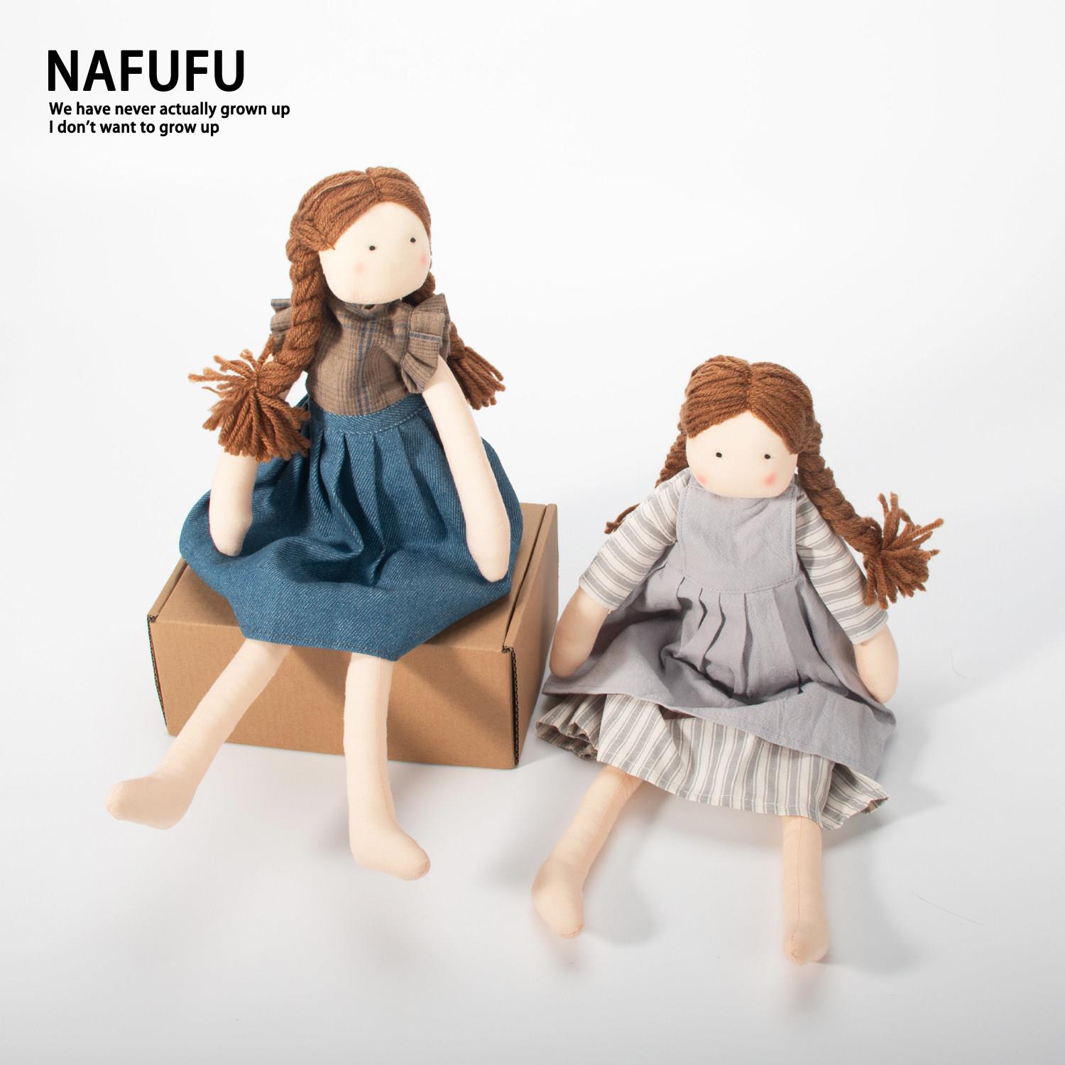 NAFUFU手工娃娃玩偶摆件欧式韩式中古复古毛绒玩具女孩礼物送朋友