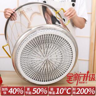 商用不锈钢汤桶 304翅片桶 大容量烧水桶 适用燃气灶 直径40高40