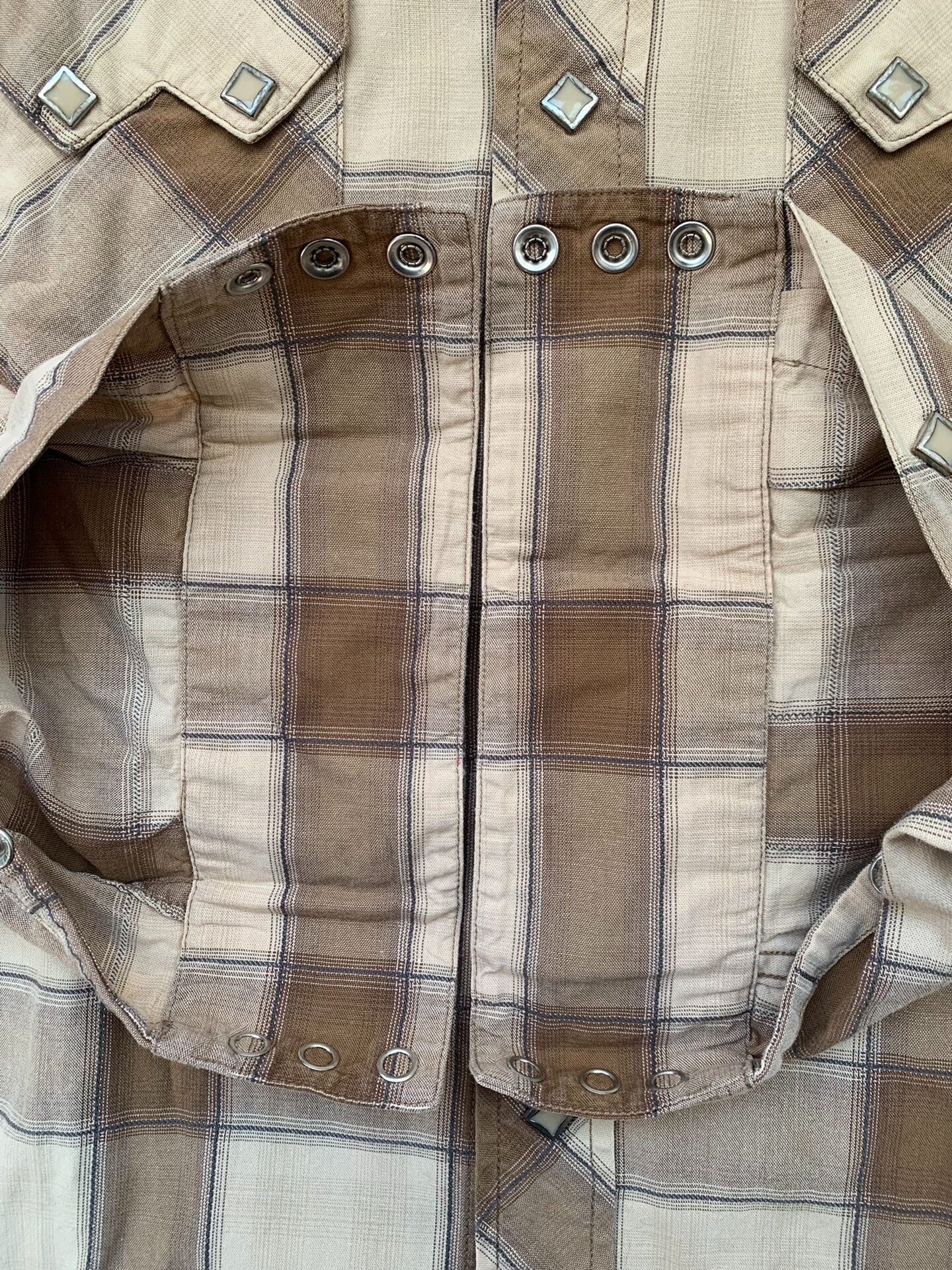 RRL Checkered Western Long-Sleeve Shirt — back