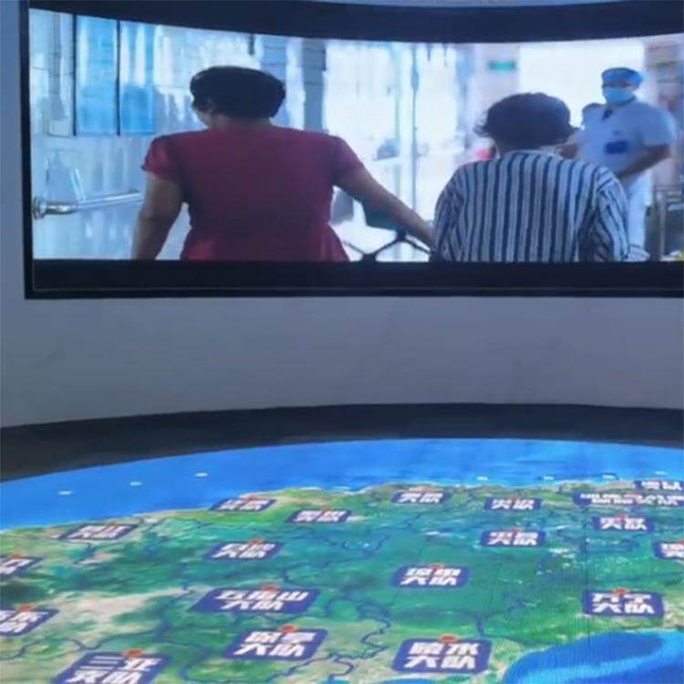 海南海口旅游景区P2.97地面墙面LED互动地砖显示屏(按地名切换)