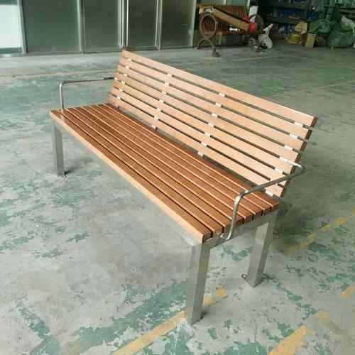 103木创意不锈钢园椅户外林景区长椅塑防腐木广场小区园休息公椅