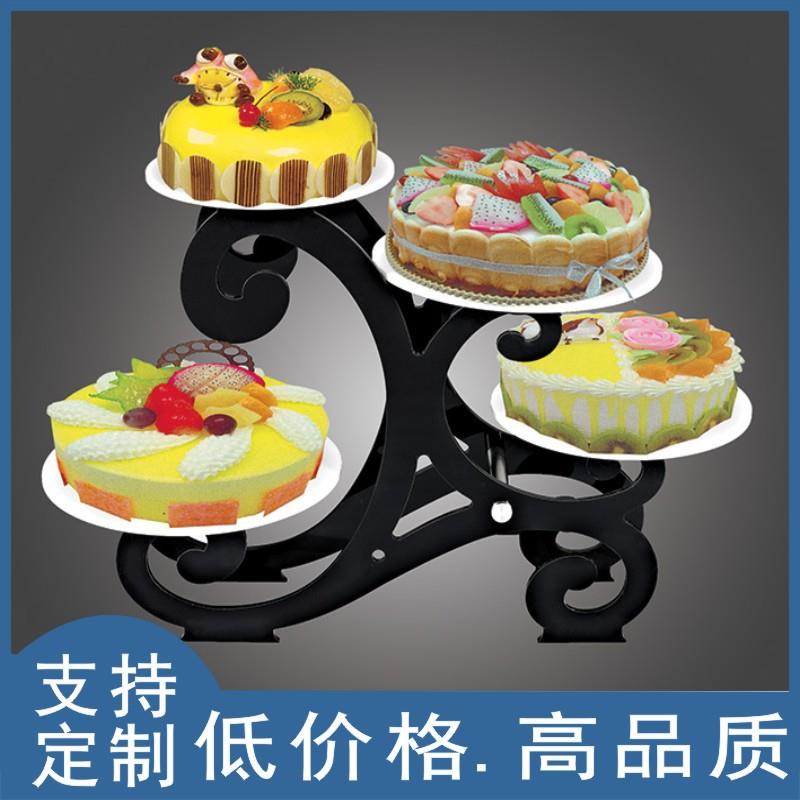四层亚克力蛋糕架圆形多层可拆卸蛋糕展示架多层架子直供