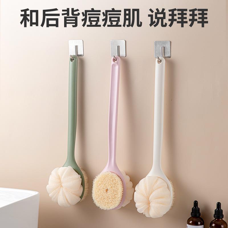 两用洗澡刷家用清洁绒多功能沐浴刷长柄可拆卸软毛洗澡刷搓背刷子