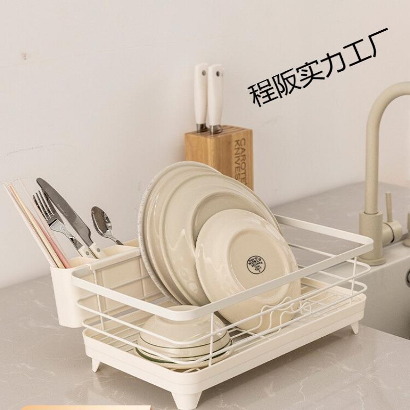新款简约厨房置物架收纳架落地碗碟收纳架子家用滤水碗盘碗架沥水