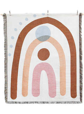 盖米亚线毯多功能野餐网波西红ins办公室户外沙发织毯梭高级